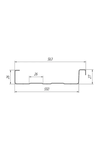 Фальц двойной стоячий Line 0,5 PurLite Мatt RAL 7024 мокрый асфальт