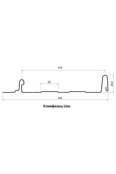 Кликфальц Line 0,5 Satin Мatt с пленкой на замках RAL 7016 антрацитово-серый