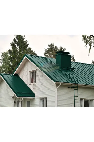 Кликфальц Line 0,5 Satin с пленкой на замках RAL 6005 зеленый мох