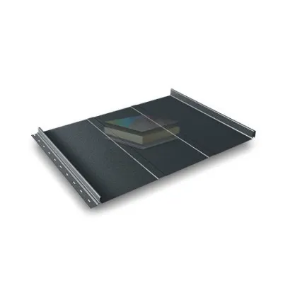 Кликфальц Line 0,5 Satin Мatt с пленкой на замках RAL 7016 антрацитово-серый