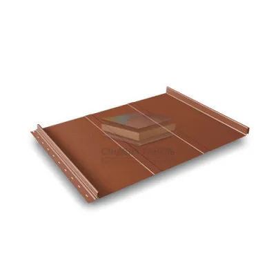 Кликфальц Line 0,5 Satin Мatt RAL 8004 терракота