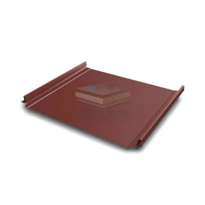 Кликфальц Pro 0,5 Satin с пленкой на замках RAL 3009 оксидно-красный