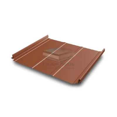 Кликфальц Pro Line 0,45 PE с пленкой на замках RAL 8004 терракота