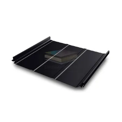 Кликфальц Pro Line 0,5 Quarzit lite с пленкой на замках RAL 9005 черный