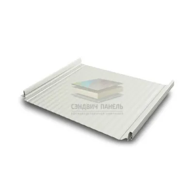 Кликфальц Pro Gofr 0,5 Satin с пленкой на замках RAL 9003 сигнальный белый