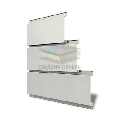 Линеарная панель-с торцами гладкий RAL9002, 24хС/20