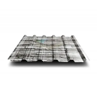 Профнастил МП35-0.5, Ширина-1035, ECOSTEEL Белый Плитняк
