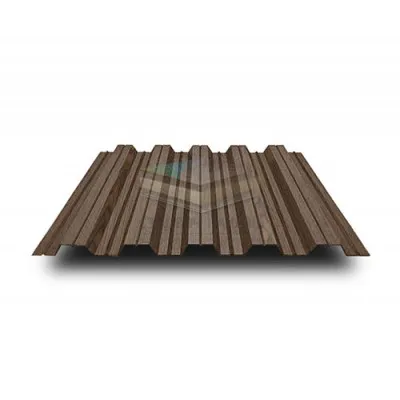 Профнастил НС35-0.5, Ширина-1100, ECOSTEEL Мореный Дуб