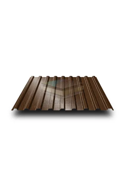 Профлист С17х1150-0.5 Темное дерево ECOSTEEL