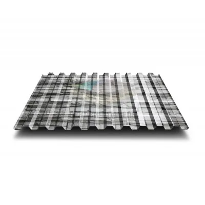 Профнастил С21-0.5, Ширина-1000, ECOSTEEL Белый Плитняк