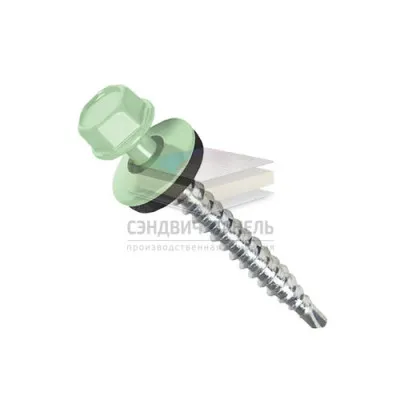 Саморезы по дереву 4,8х50 RAL6019 (150 шт)