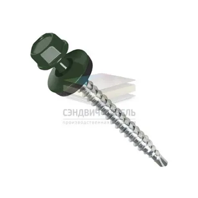 Саморезы по дереву 4,8х70 RAL6020