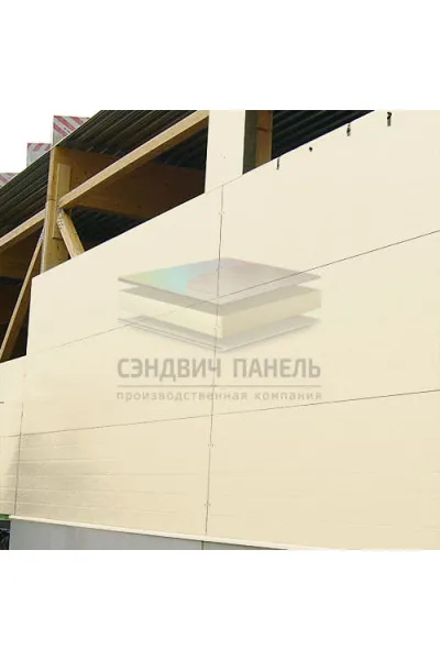 Гладкие сэндвич панели пенополистирол, ширина 1200 мм, толщина 80 мм, RAL1015