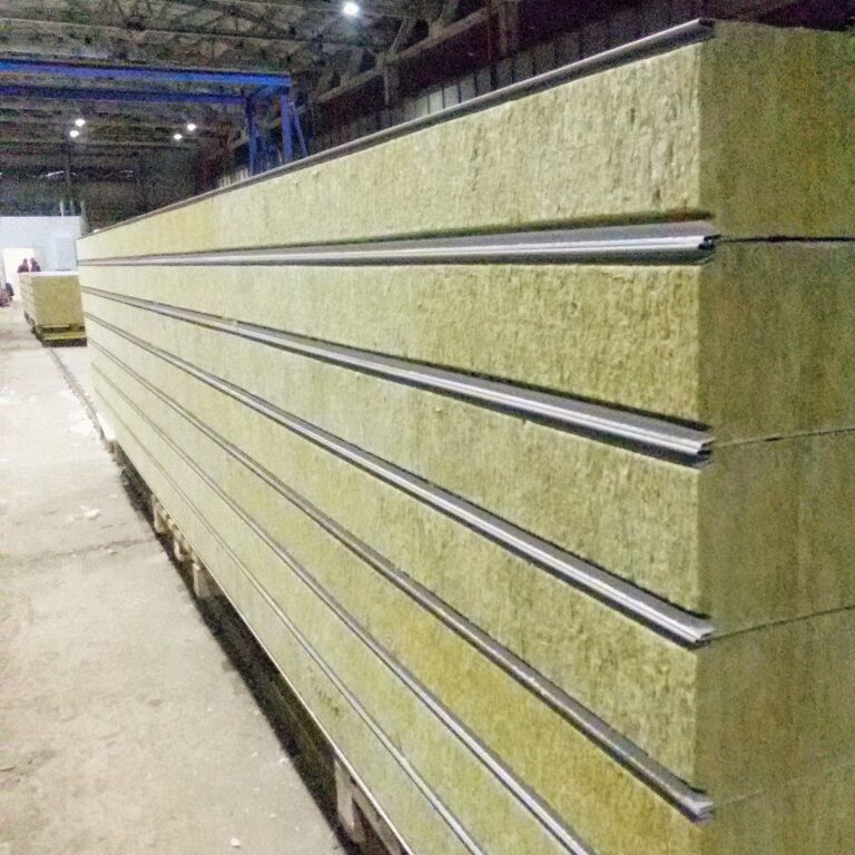 Узел стыка и герметизация сэндвич-панелей 1000 мм с минватой