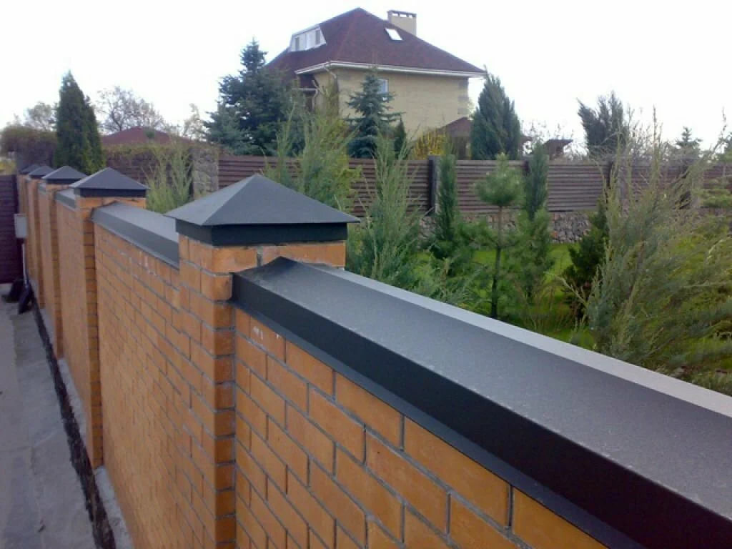 Парапетная крышка угольная оцинкованная