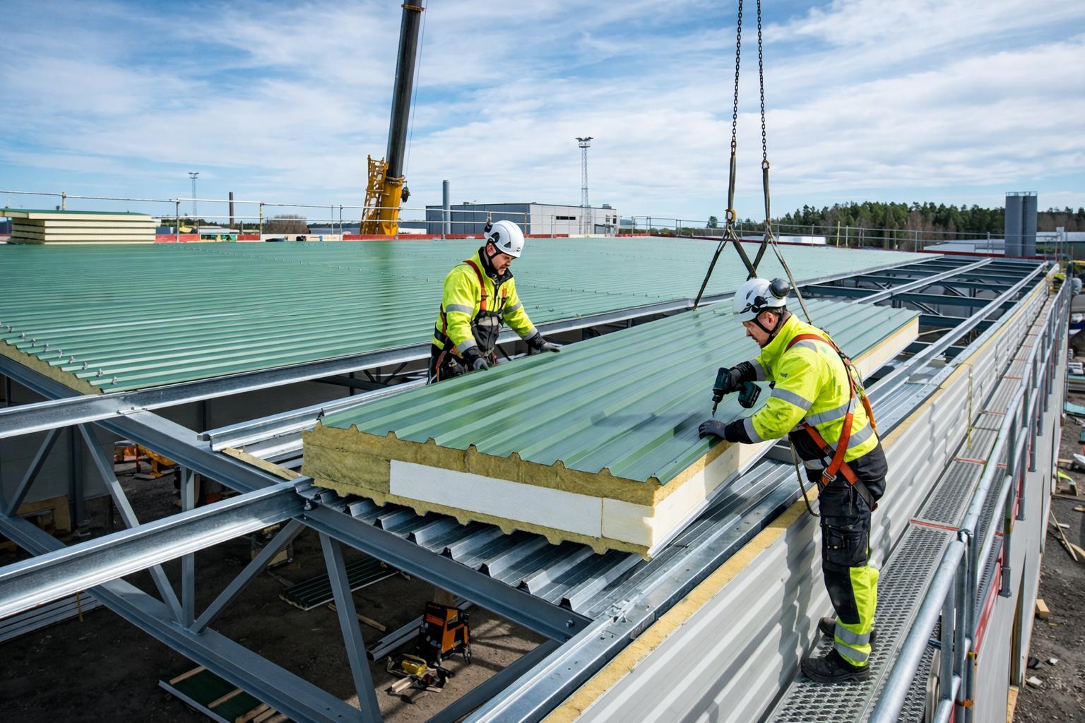 Кровельные панели для производственного здания